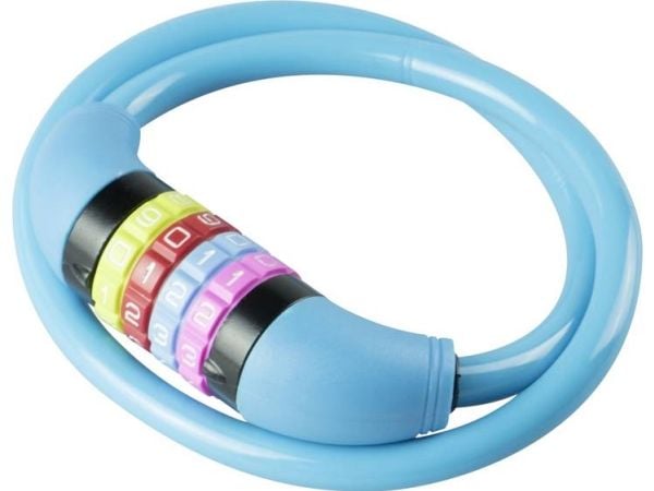 BURG-WÄCHTER 210 C 65 KIDS, Kabellås, Blå, Plast, Silikon, Stål, Stål, Silikon, Stål