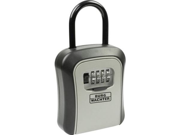 BURG-WÄCHTER Key Safe 50 SB, Zink, Svart, Grå, Kombinasjonslås, 95 x 45 x 178 mm