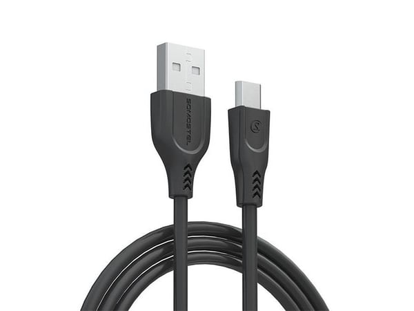 Somostel USB CABLE USB TYPE-C 3.1A WHITE 3100MAH QUICK CHARGER QC 3.0 1.2M POWERLINE SMS-BT09 ECL SMS-BT09 B