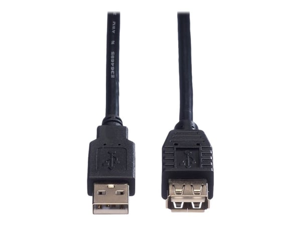 Roline - USB-forlengelseskabel - USB (hann) til USB (hunn) - USB 2.0 - 80 cm - svart