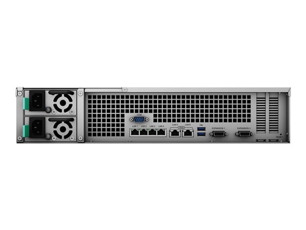 Synology RackStation RS3621xs+ - NAS-server - 12 brønner - kan monteres i rack - SATA 6Gb/s - RAID 0, 1, 5, 6, 10, JBOD, RAID F1, 1 aktiv reservede...