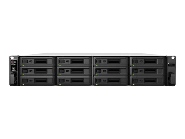Synology RackStation RS3621xs+ - NAS-server - 12 brønner - kan monteres i rack - SATA 6Gb/s - RAID 0, 1, 5, 6, 10, JBOD, RAID F1, 1 aktiv reservede...