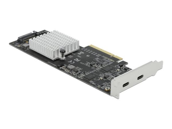 Delock - USB-adapter - PCIe 2.0 x8 lavprofil - USB-C 3.2 Gen 2x2 x 2