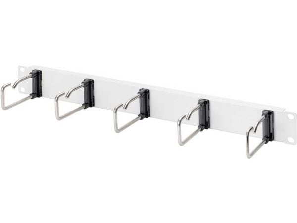DIGITUS DN-97666 - Kabelstyringspanel med ringer - rackmonterbar - grå, RAL 7035 - 1U - 19"