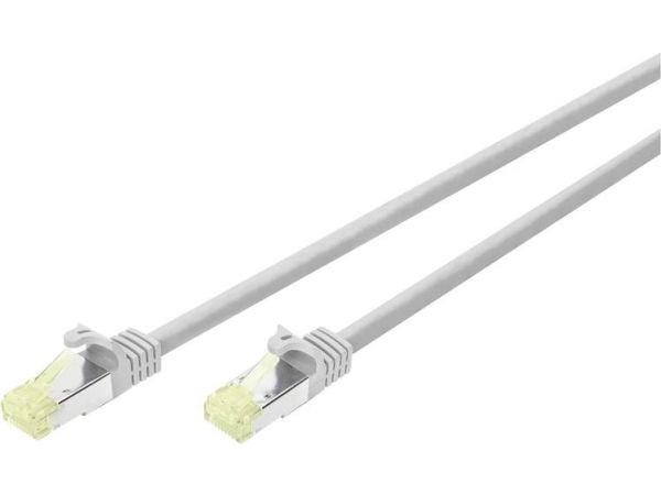 DIGITUS - Patchkabel - RJ-45 (han) til RJ-45 (han) - 2 m - SFTP - CAT 6a - booted, halogenfri, formet, knastfri - grå