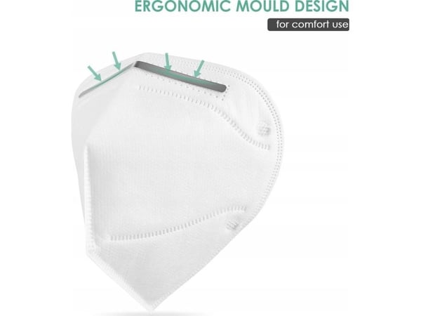 GCPC Medical mask GCPC Respirator class FFP2, N95, KN95 anti-virus, anti-bacterial, anti-dust - 1 stk. GCPC Medical mask GCPC Respirator class FFP2, N95, KN95 anti-virus, anti-bacterial, anti-dust - 1 stk.