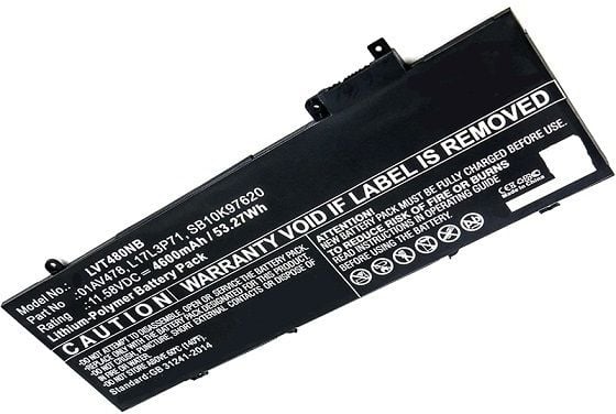 CoreParts - Batteri til bærbar PC - litiumpolymer - 4600 mAh - 53.3 Wh - svart - for Lenovo ThinkPad T480s 20L7