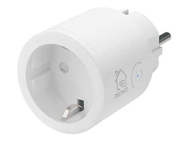 DELTACO SH-P01 - Smartplugg - trådløs - 802.11b/g/n - 2.4 Ghz - hvit (en pakke 3)