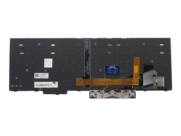 Chicony - Kannettavat udskiftningstastatur - med Trackpoint - bagbelyst - QWERTY - Nordisk - sort - FRU - for ThinkPad P15s Gen 1 20T4, 20T5; T15 G...