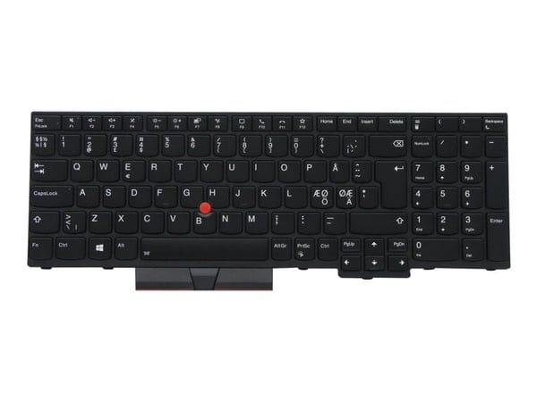 Chicony - Kannettavat udskiftningstastatur - med Trackpoint - bagbelyst - QWERTY - Nordisk - sort - FRU - for ThinkPad P15s Gen 1 20T4, 20T5; T15 G...