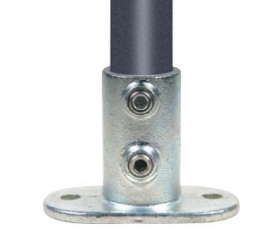 Galv. räckesfläns till pipe clamps räckesfläns 42,4 mm x 11/4" galvaniserad Galv. räckesfläns till pipe clamps räckesfläns 42,4 mm x 11/4" galvaniserad