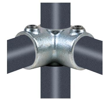 galv. T-samling - Pipe Clamps T-samling med sideudgang 42,4 mm x 11/4''. galv. T-samling - Pipe Clamps T-samling med sideudgang 42,4 mm x 11/4''.