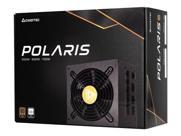 Chieftec Polaris Series 550W - Nätaggregat (intern) - ATX12V 2.4/ EPS12V - 80 PLUS Gold - AC 100-240 V - 550 Watt - aktive PFC