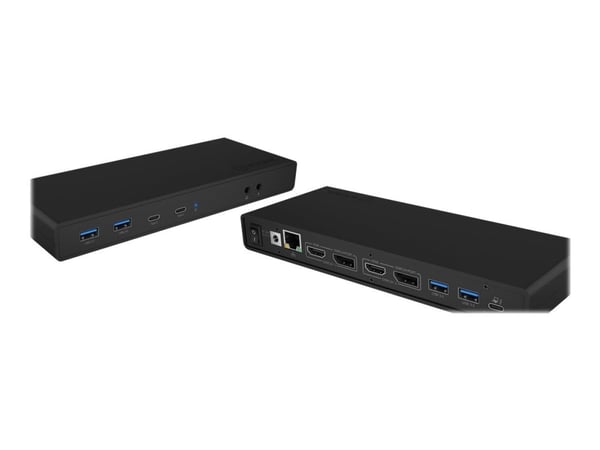 ICY BOX IB-DK2245AC - Dokkingstasjon - USB-C / Thunderbolt 3 - 2 x HDMI, 2 x DP - 1GbE - 100 watt