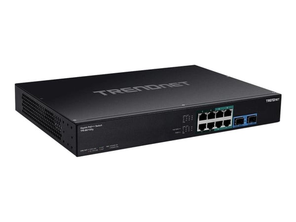 TRENDnet TPE BG102G - Switch - ikke-styrt - 8 x 10/100/1000 (PoE++) + 4 x 10/100/1000 (PoE+) + 2 x SFP - rackmonterbar - PoE++ (240 W) - AC 100 - 2...