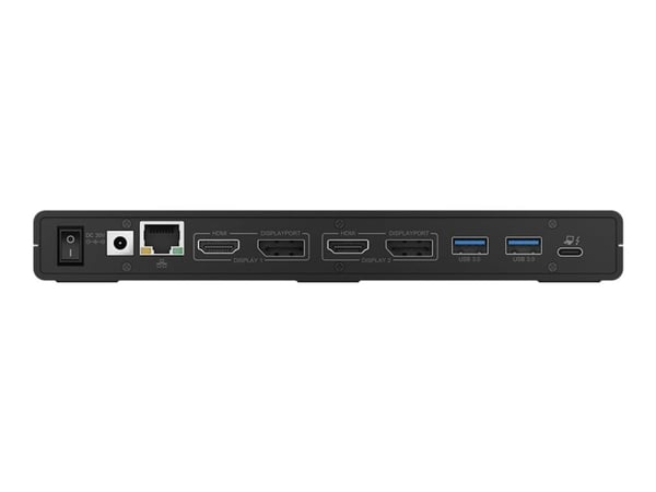 ICY BOX IB-DK2245AC - Dokkingstasjon - USB-C / Thunderbolt 3 - 2 x HDMI, 2 x DP - 1GbE - 100 watt