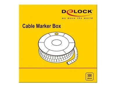 Delock Cable Marker Box, No. 7 - Johdon/kaapelin merkitsimet (esipainettu) - keltainen (500 kpl)