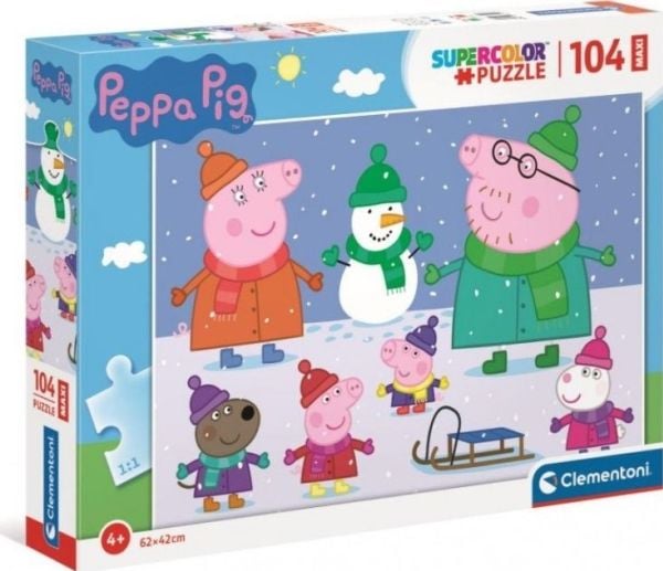 Clementoni Peppa Pig Supercolor 104 Maxi, 104 stykker, Tegneserier, 4 år