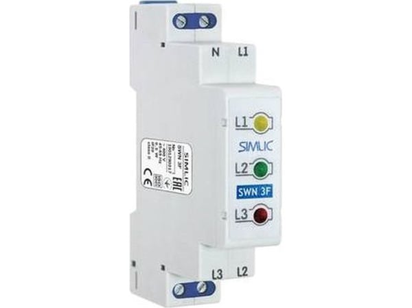 Simet LED-jännitteenilmaisin 3-vaihe SWN 3F TS 35 harmaa 85132012 85132012