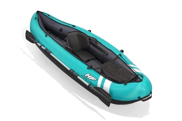 Bestway 65118 - Oppustelig kajak - 1 person(er) - 100 kg bæreevne, ISO 6185, Sort / Turkis, Nylon, Polyvinylchlorid (PVC)