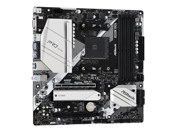 ASRock B550M Pro4 - Emolevy - micro-ATX - Socket AM4 - AMD B550 Chipset - USB-C Gen2, USB 3.2 Gen 1, USB 3.2 Gen 2 - Gigabit LAN - sisäinen grafiik...