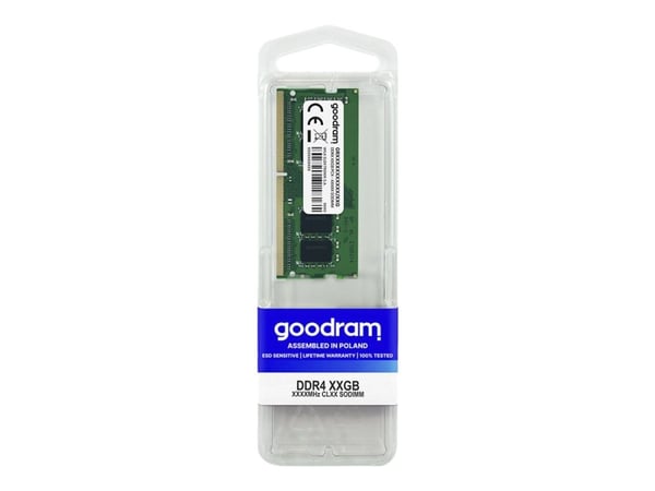 GOODRAM - DDR4 - modul - 16 GB - SO DIMM 260-pin - 3200 MHz / PC4-25600 - CL22 - 1.2 V - ikke-bufret - ikke-ECC