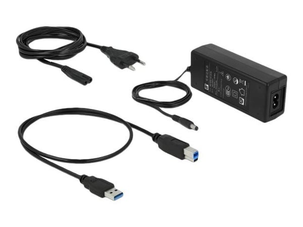 DeLOCK 777 - HDD-dokkingstasjonsplasser: 5 - 2,5" (6,4 cm) - SATA 6 Gb/s - 600 MBps - USB3.0 - Svart (64098)
