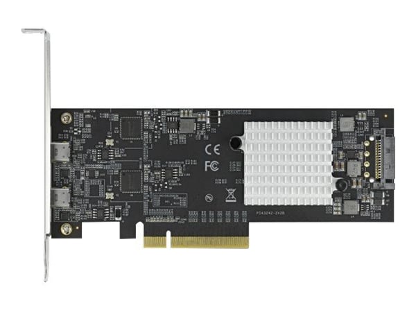 Delock - USB-adapter - PCIe 3.0 x8 lavprofil - USB-C 3.2 Gen 2x2 x 2