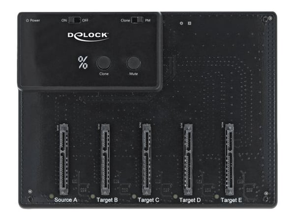 DeLOCK 777 - HDD-dokkingstasjonsplasser: 5 - 2,5" (6,4 cm) - SATA 6 Gb/s - 600 MBps - USB3.0 - Svart (64098)