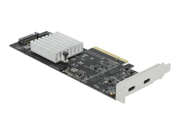 Delock - USB-adapter - PCIe 3.0 x8 lavprofil - USB-C 3.2 Gen 2x2 x 2