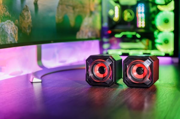 Surefire Gaming Gator Eye 2.0 - kaiuttimet - USB - musta/punainen
