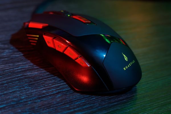 Surefire Gaming Eagle Claw - Gaming Mus - USB - Sort/Rød