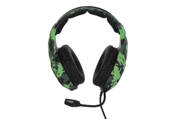 Surefire Gaming Skirmish - Gaming Headset - Fuld Størrelse - 3,5 mm. Jackstik - Camoflage Grøn