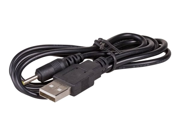 Akyga AK-DC-02 - Strømkabel - USB (hann) til power DC jack 2.5 mm (ID: 0.7 mm) (P) - 80 cm - svart