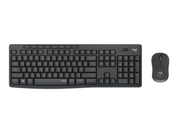 Logitech MK295 Silent - Tastatur- og mussett - trådløs - 2.4 GHz - Ungarsk - grafitt