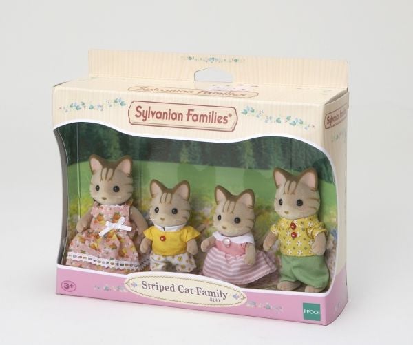 Sylvanian Families Striped Cat Family