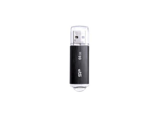 SILICON POWER Ultima U02 - USB-flashstasjon - 64 GB - USB 2.0 - svart
