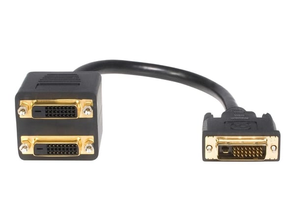 Startech 1 ft DVI-D to 2x DVI-D Digital Video Splitter Cable - M/F (DVISPL1DD) - Videosplitter - dobbeltlenke - DVI-D hunn til DVI-D hann - 30.5 cm...