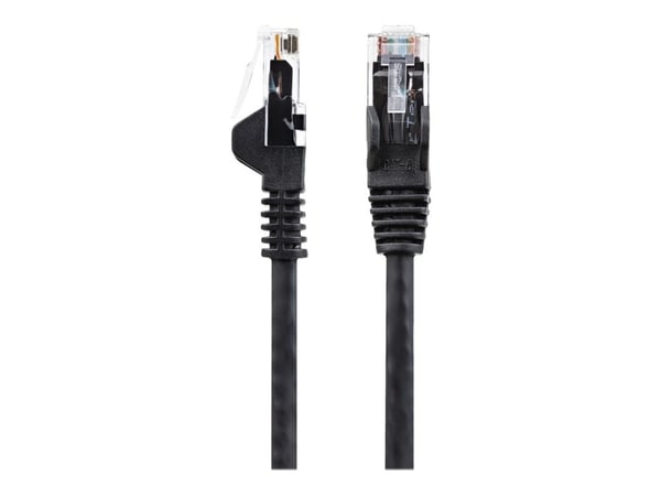StarTech.com 3m LSZH CAT6 Ethernet-kaapeli, 10 Gigabit Snagless RJ45 100W PoE Network Patch Cord with Strain Relief, CAT 6 10GbE UTP, Musta, Yksilö...