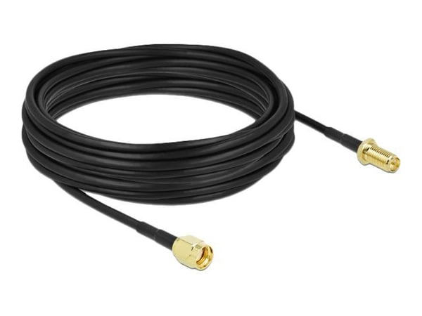 DeLOCK 90465, 10 m, LMR100, RP-SMA, RP-SMA, Sort