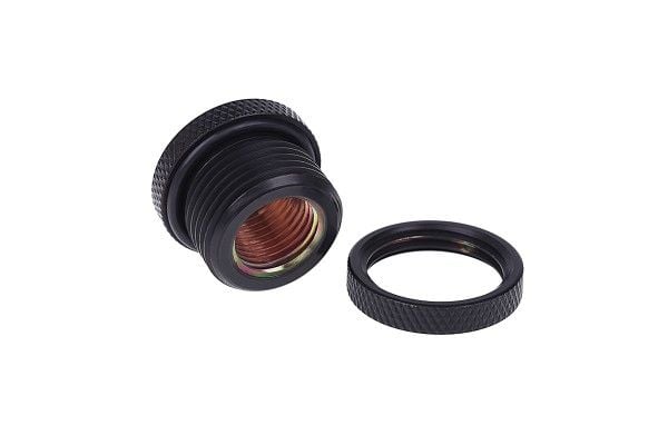 Alphacool HF bulkhead connector G1/4 - Forbindelsesadapter for væskekjølesystem - mørkesvart