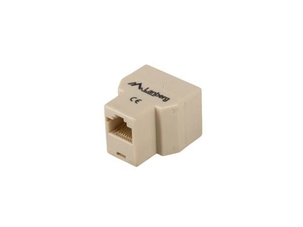 Lanberg - Nätverksdelare - RJ-45 (hona) till RJ-45 (hona) - oskärmad - brun