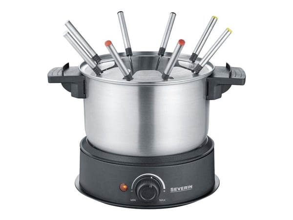 SEVERIN FO 2470 - Fonduegryte - 1.4 liter - 1.5 kW - svart/rustfritt stål