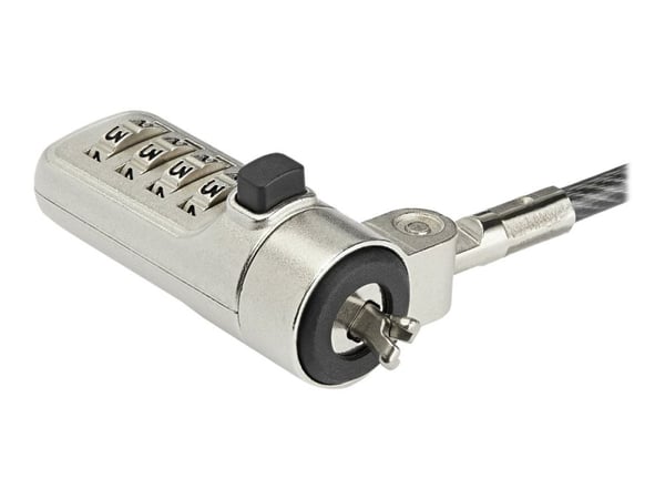 Startech 6.5’ (2m) Laptop Cable Lock, 4 Digit Combination Laptop/Desktop Security Cable Lock for Wedge Slot Computers/Laptops, Anti-Theft Vinyl-Coa...
