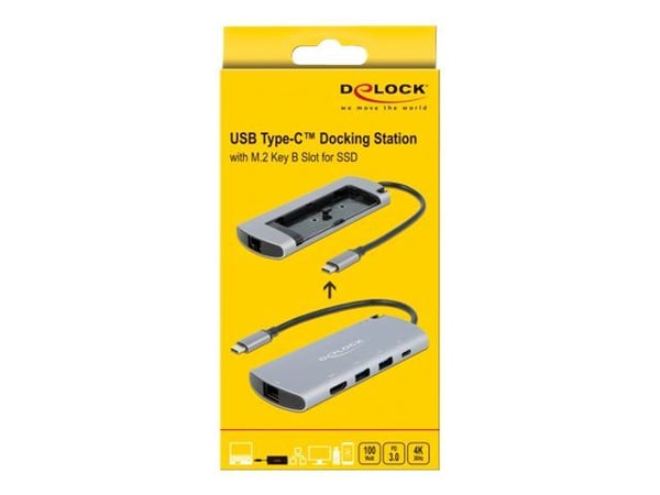Delock - Telakointiasema - USB-C - HDMI - GigE