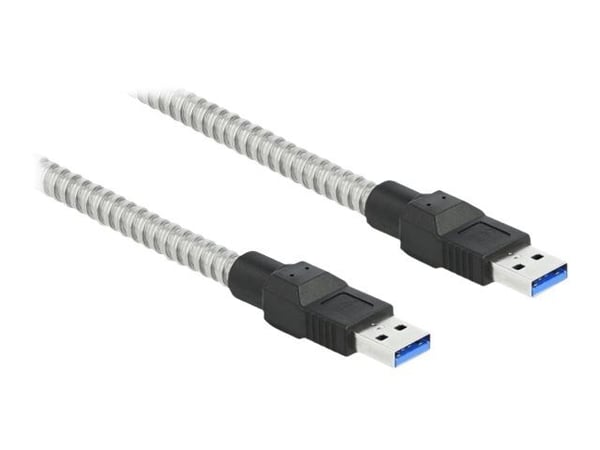Delock - USB-kabel - USB-type A (hann) til USB-type A (hann) - USB 3.2 Gen 1 - 50 cm - sølv