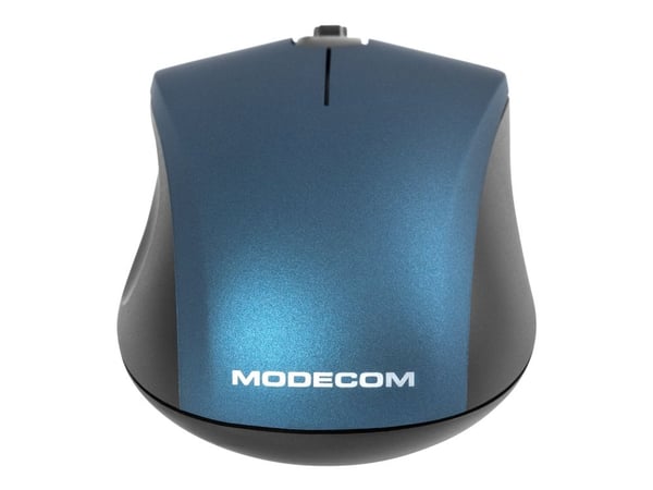 ModeCom MC-WM10S - Mus - optisk - trådløs - 2.4 GHz - USB trådløs mottaker - blå