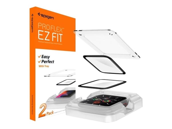 Spigen ProFlex EZ Fit - Skjermbeskyttelse for smart armbåndsur - glass (en pakke 2) - for Apple Watch Hermès Series 9, SE 3, Series 10, Series 11, ...
