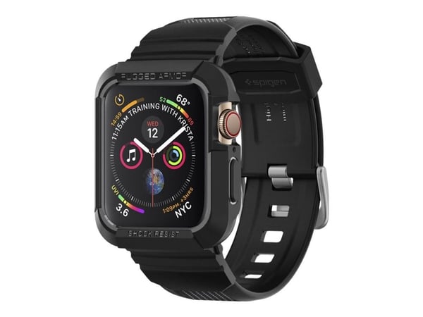 Spigen 062CS25324, Kotelo, Älykello, Musta, Apple, Apple Watch Series 4 (44mm), Termoplastinen polyuretaani (TPU)