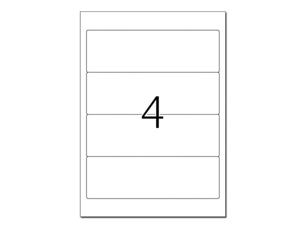 HERMA Special - Papir - matt - permanent selv-adhesiv - gul - 192 x 61 mm 400 etikett(er) (100 ark x 4) opake arkivmappeetiketter